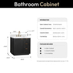 Meuble-lavabo Cadiz avec dessus en pierre composite sans miroir
