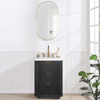 Meuble-lavabo Cadiz avec dessus en pierre composite sans miroir
