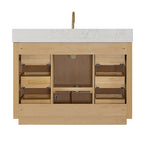 Meuble-lavabo Cadiz avec dessus en pierre composite sans miroir
