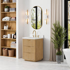 Meuble-lavabo Cadiz avec dessus en pierre composite sans miroir