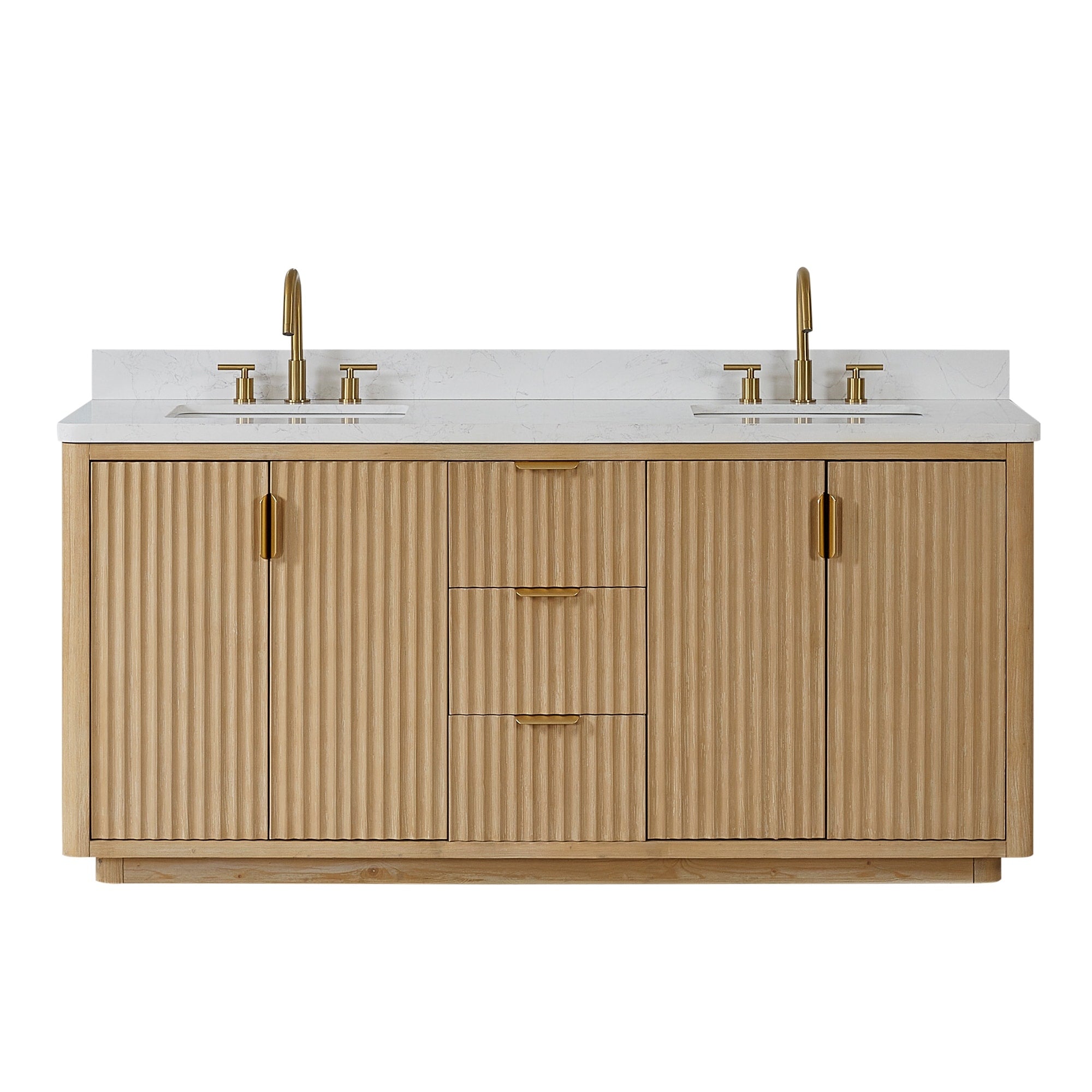 Meuble-lavabo Cadiz avec dessus en pierre composite sans miroir