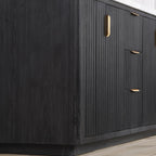 Meuble-lavabo Cadiz avec dessus en pierre composite sans miroir