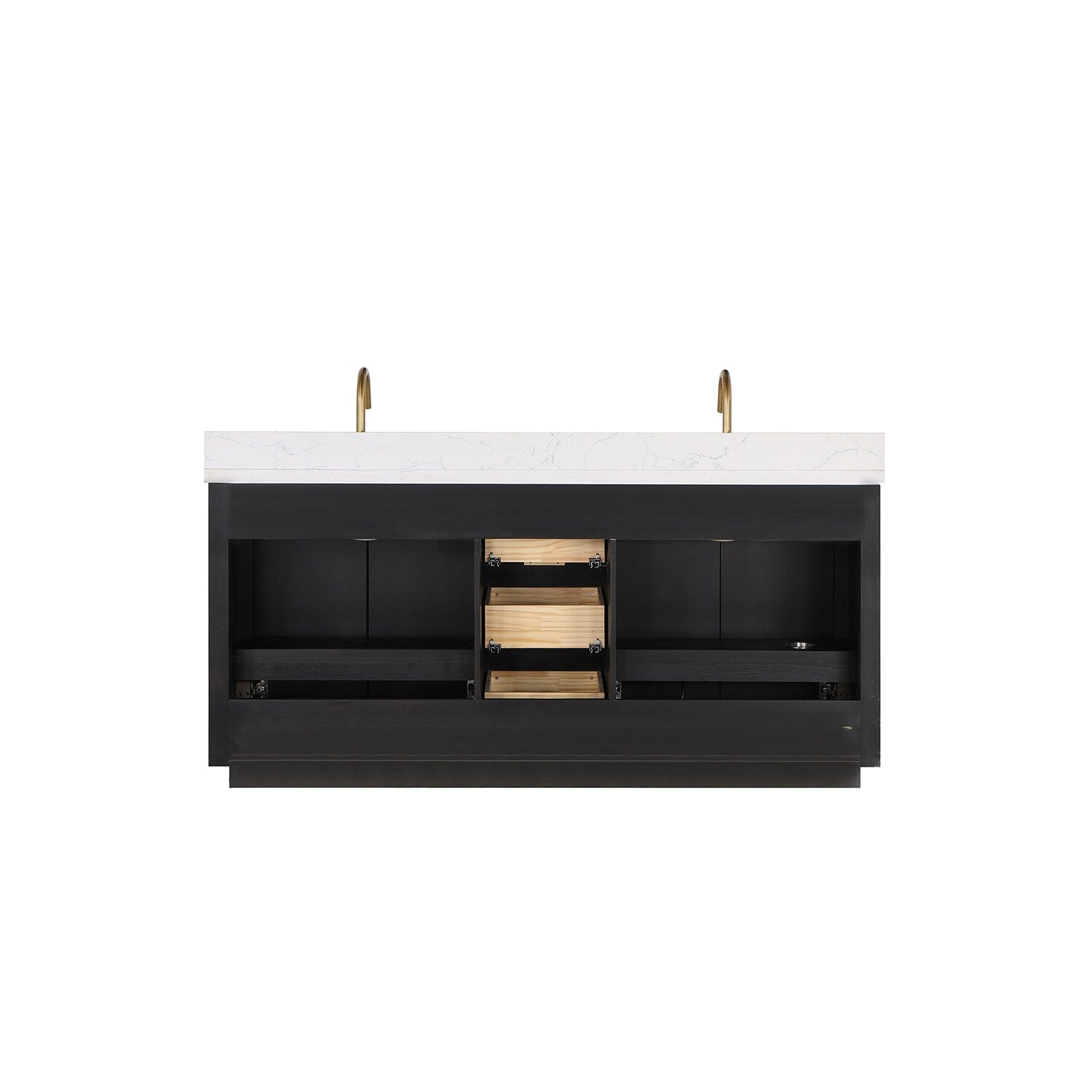 Meuble-lavabo Cadiz avec dessus en pierre composite sans miroir