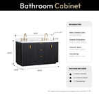 Meuble-lavabo Cadiz avec dessus en pierre composite sans miroir