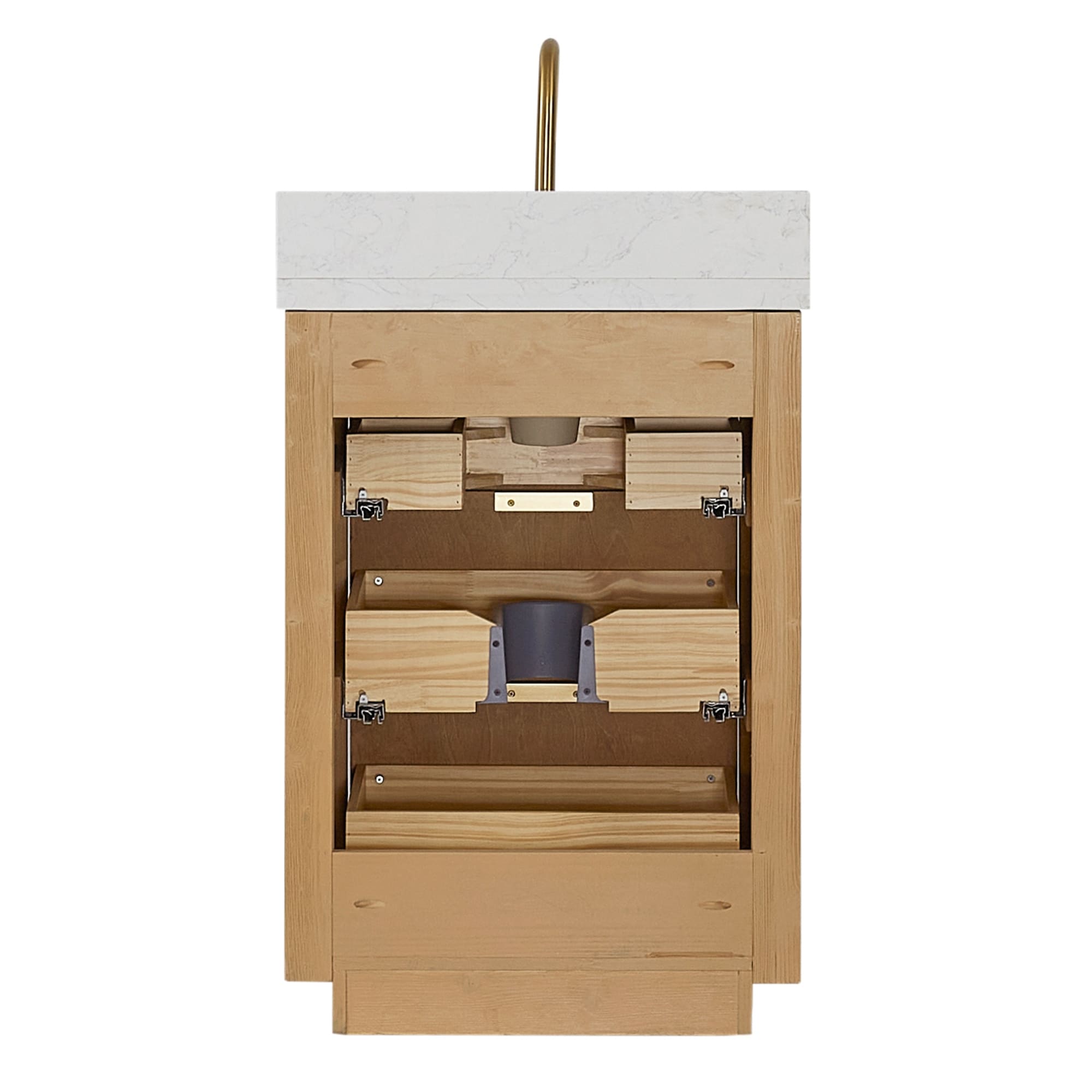 Meuble-lavabo Cadiz avec dessus en pierre composite sans miroir