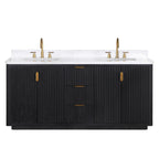 Meuble-lavabo Cadiz avec dessus en pierre composite sans miroir