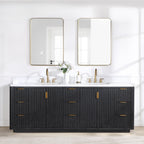 Meuble-lavabo Cadiz avec dessus en pierre composite sans miroir