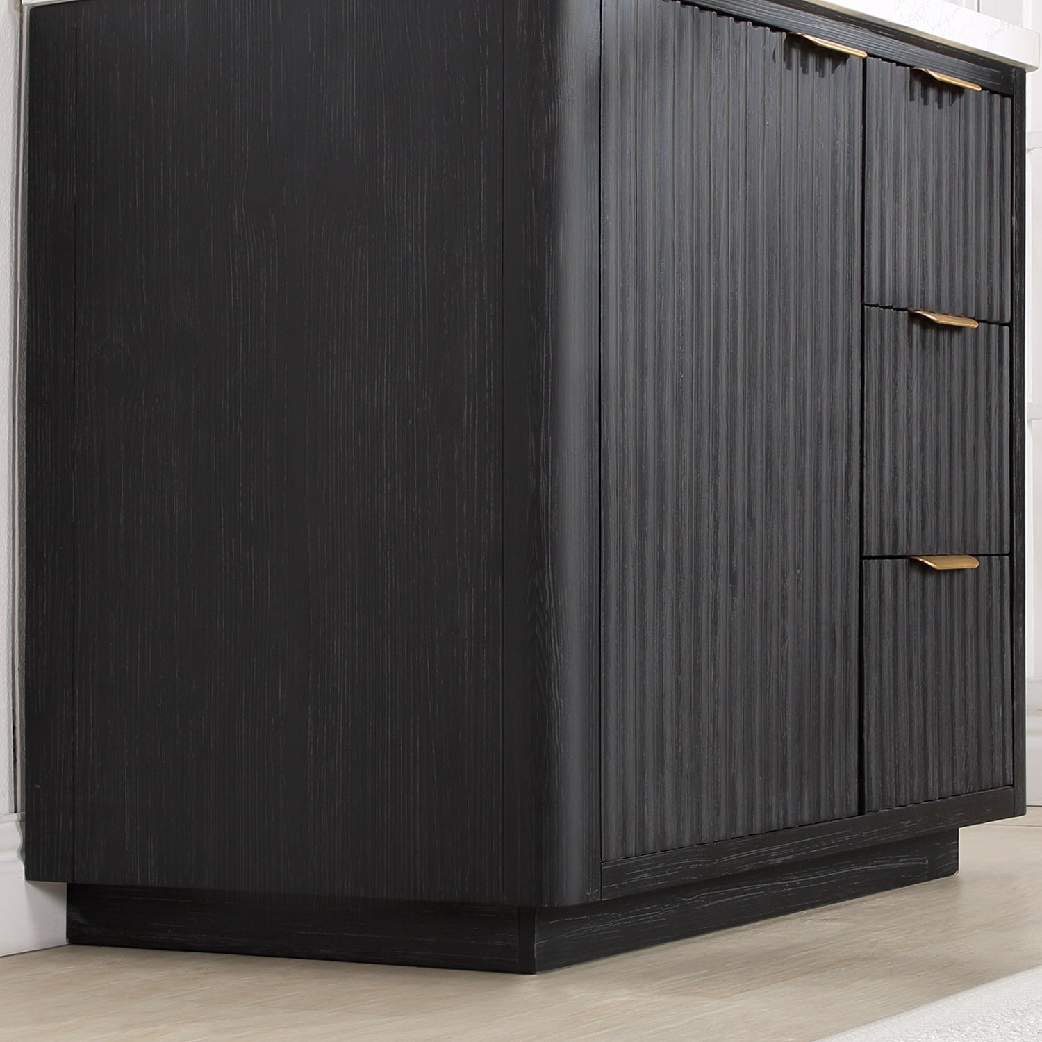 Meuble-lavabo Cadiz avec dessus en pierre composite sans miroir