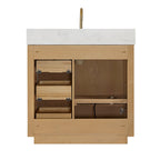 Meuble-lavabo Cadiz avec dessus en pierre composite sans miroir