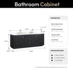 Meuble-lavabo Cadiz avec dessus en pierre composite sans miroir