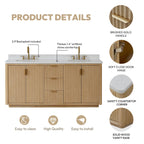 Meuble-lavabo Cadiz avec dessus en pierre composite sans miroir