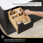 Meuble-lavabo Cadiz avec dessus en pierre composite sans miroir