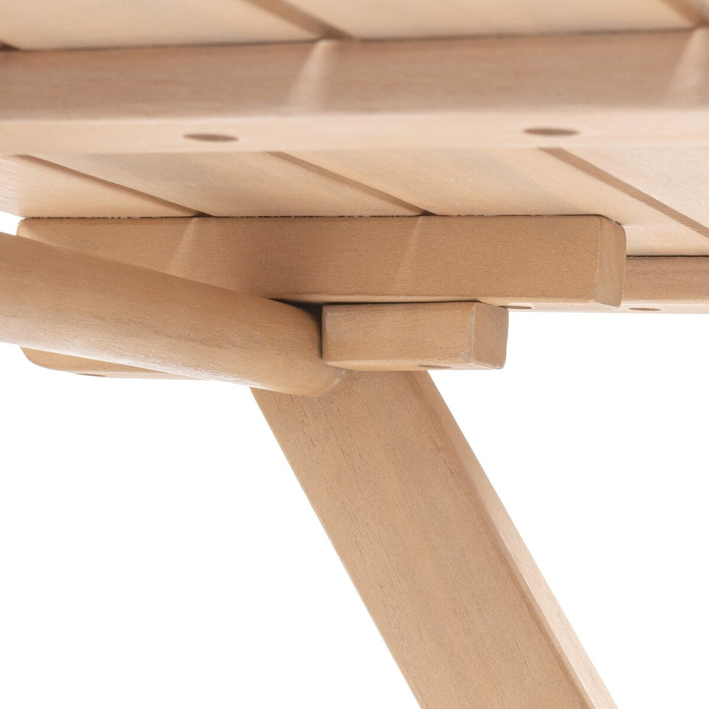 Ensemble bistrot d'extérieur pliant 3 pièces en bois d'acacia Cadiz Modern Coastal, par JONATHAN Y