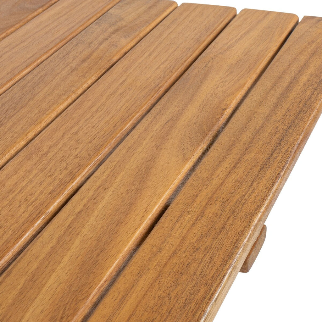 Ensemble bistrot d'extérieur pliant 3 pièces en bois d'acacia Cadiz Modern Coastal, par JONATHAN Y