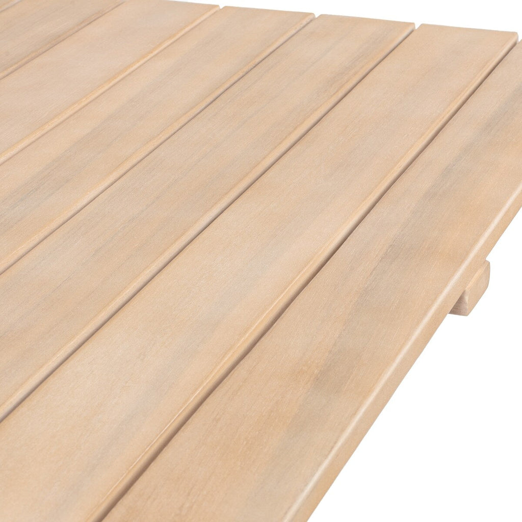 Ensemble bistrot d'extérieur pliant 3 pièces en bois d'acacia Cadiz Modern Coastal, par JONATHAN Y