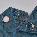 HLC.me Lot de 2 rideaux de fenêtre à œillets 100 % occultants et isolants thermiques en treillis floqué