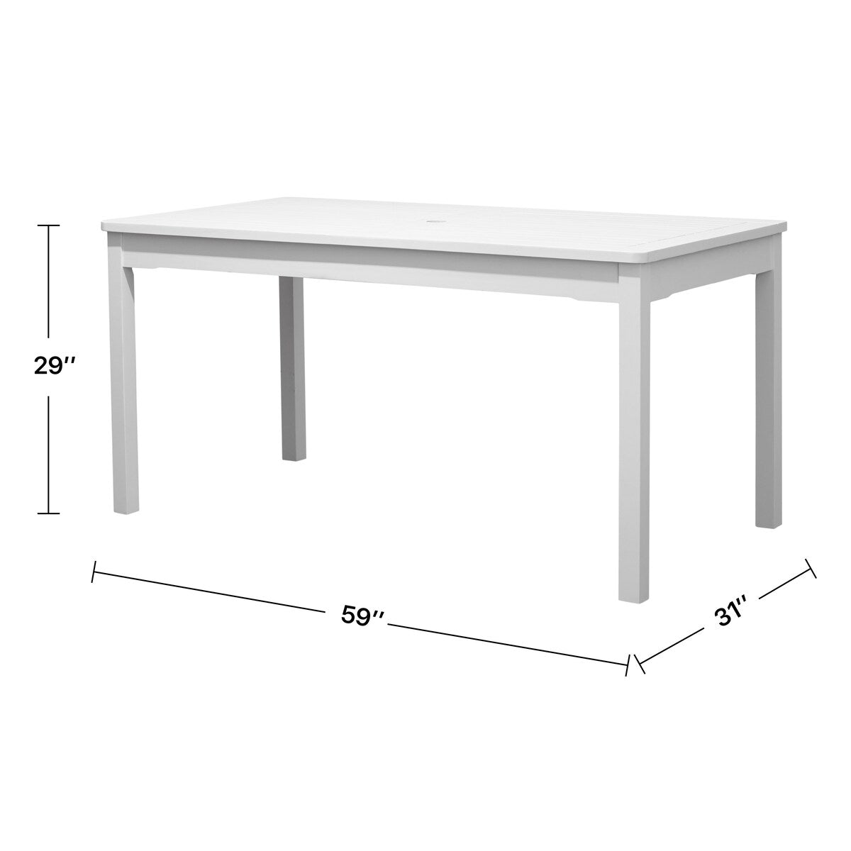 Ensemble de salle à manger empilable en bois Caladesi