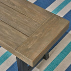 Ensemble de salle à manger d'extérieur Calero 6 pièces en bois et osier avec chaises et banc par Christopher Knight Home
