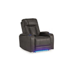 Fauteuil inclinable électrique Callum, appui-tête réglable, similicuir gris