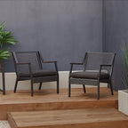 Lot de deux chaises Calvin 25.25 noires de Real Flame