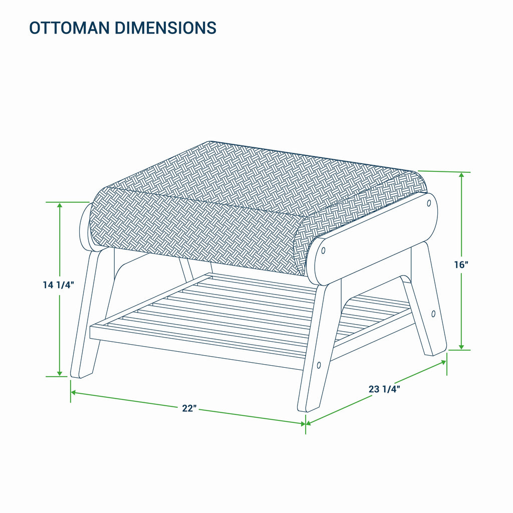 Ensemble de 4 chaises Adirondack d'extérieur rembourrées en teck Cambridge Casual Auburn