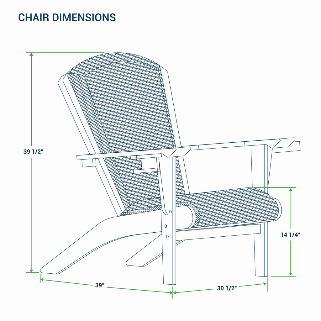 Ensemble de 4 chaises Adirondack d'extérieur rembourrées en teck Cambridge Casual Auburn