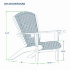 Ensemble de 4 chaises Adirondack d'extérieur rembourrées en teck Cambridge Casual Auburn