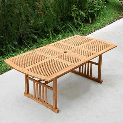 Ensemble de salle à manger extensible d'extérieur Cambridge Casual Caterina 6 pièces en teck