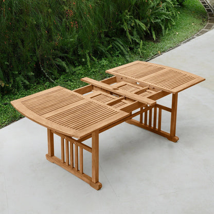 Ensemble de salle à manger extensible d'extérieur Cambridge Casual Caterina 6 pièces en teck