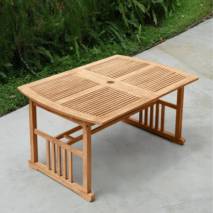Ensemble de salle à manger extensible d'extérieur Cambridge Casual Caterina 6 pièces en teck