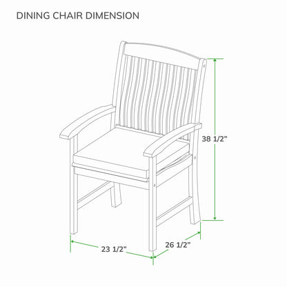 Ensemble de salle à manger extensible d'extérieur Cambridge Casual Caterina 6 pièces en teck