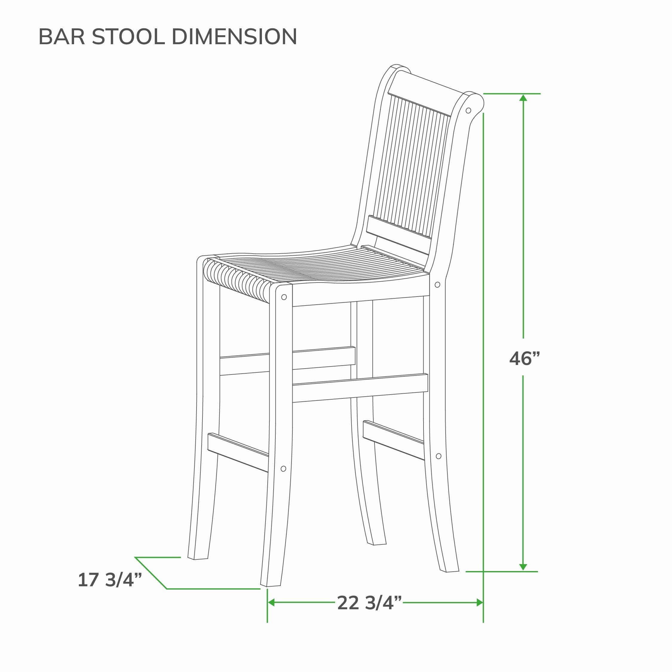 Ensemble bistrot Cambridge Casual Chara en teck 3 pièces à hauteur de bar