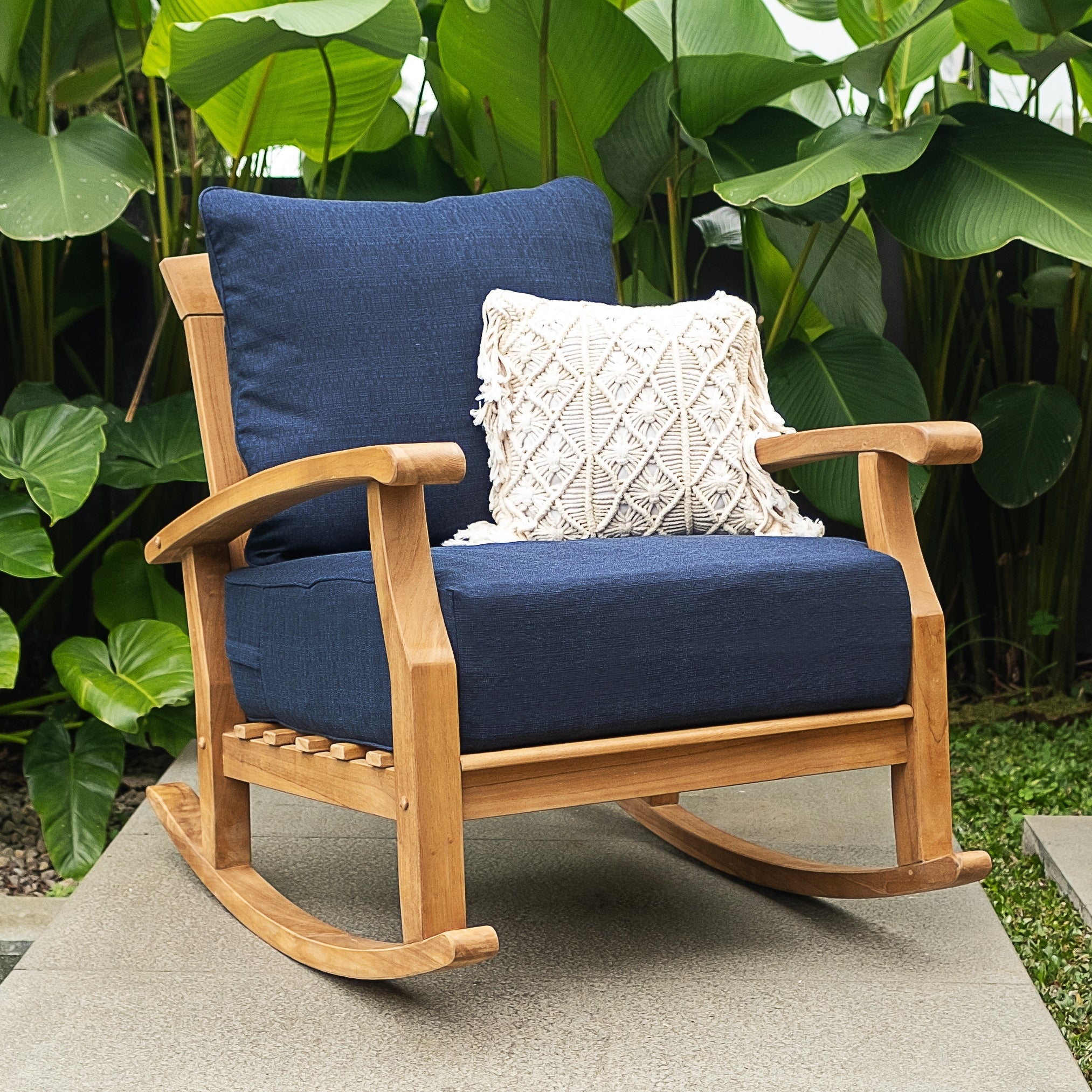 Ensemble de salon de jardin Cambridge Casual Leon 3 pièces en teck avec coussin