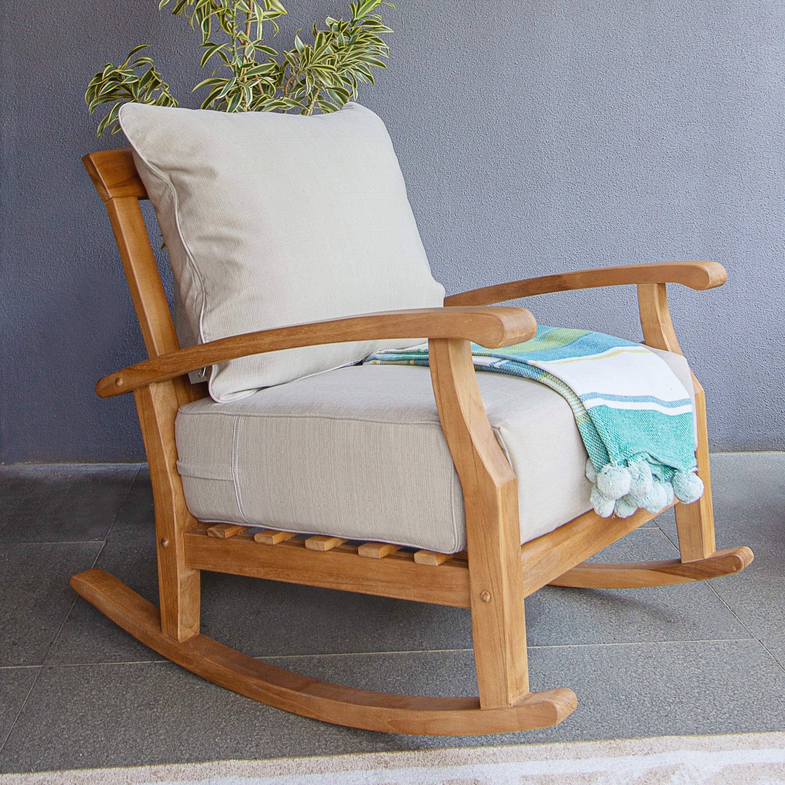 Ensemble de salon de jardin Cambridge Casual Leon 3 pièces en teck avec coussin