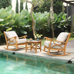 Ensemble de salon de jardin Cambridge Casual Lowell 3 pièces en teck