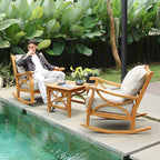Ensemble de salon de jardin Cambridge Casual Lowell 3 pièces en teck