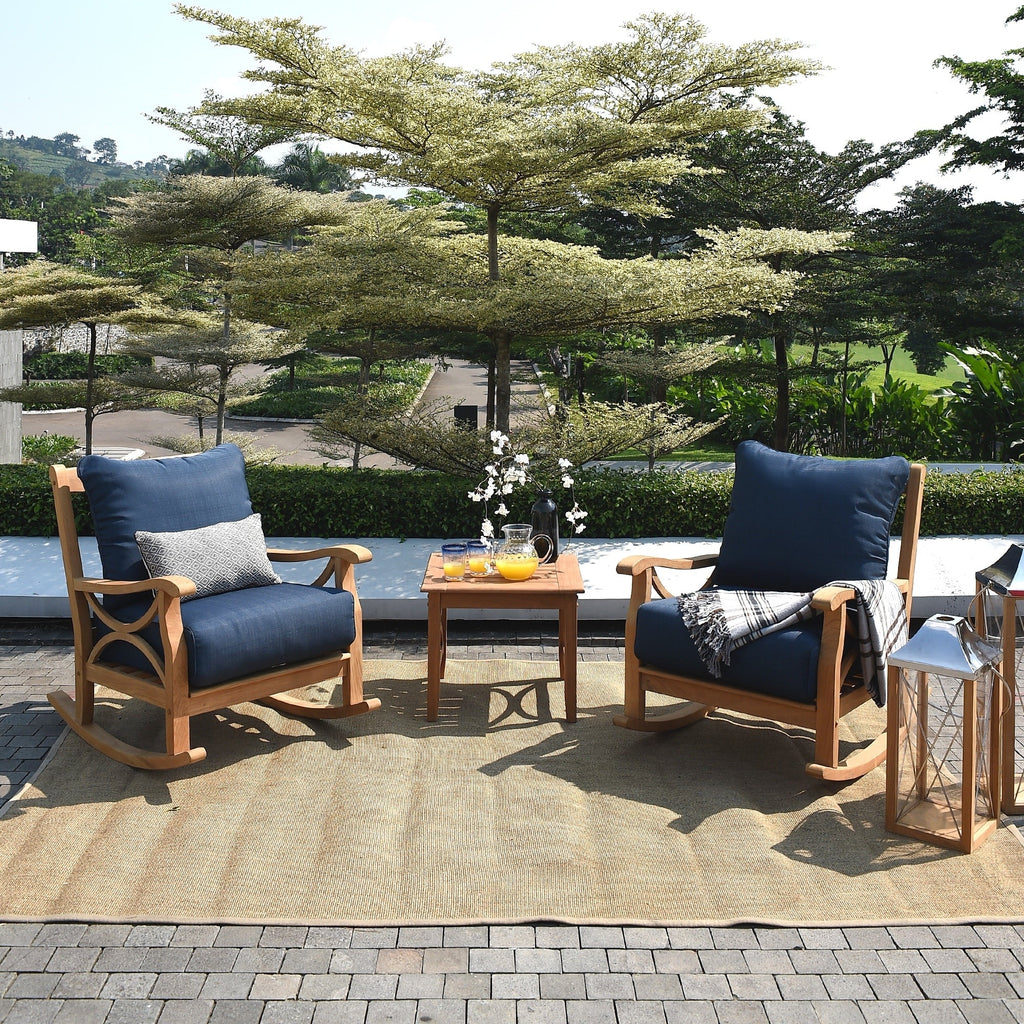 Ensemble de salon de jardin Cambridge Casual Lowell 3 pièces en teck