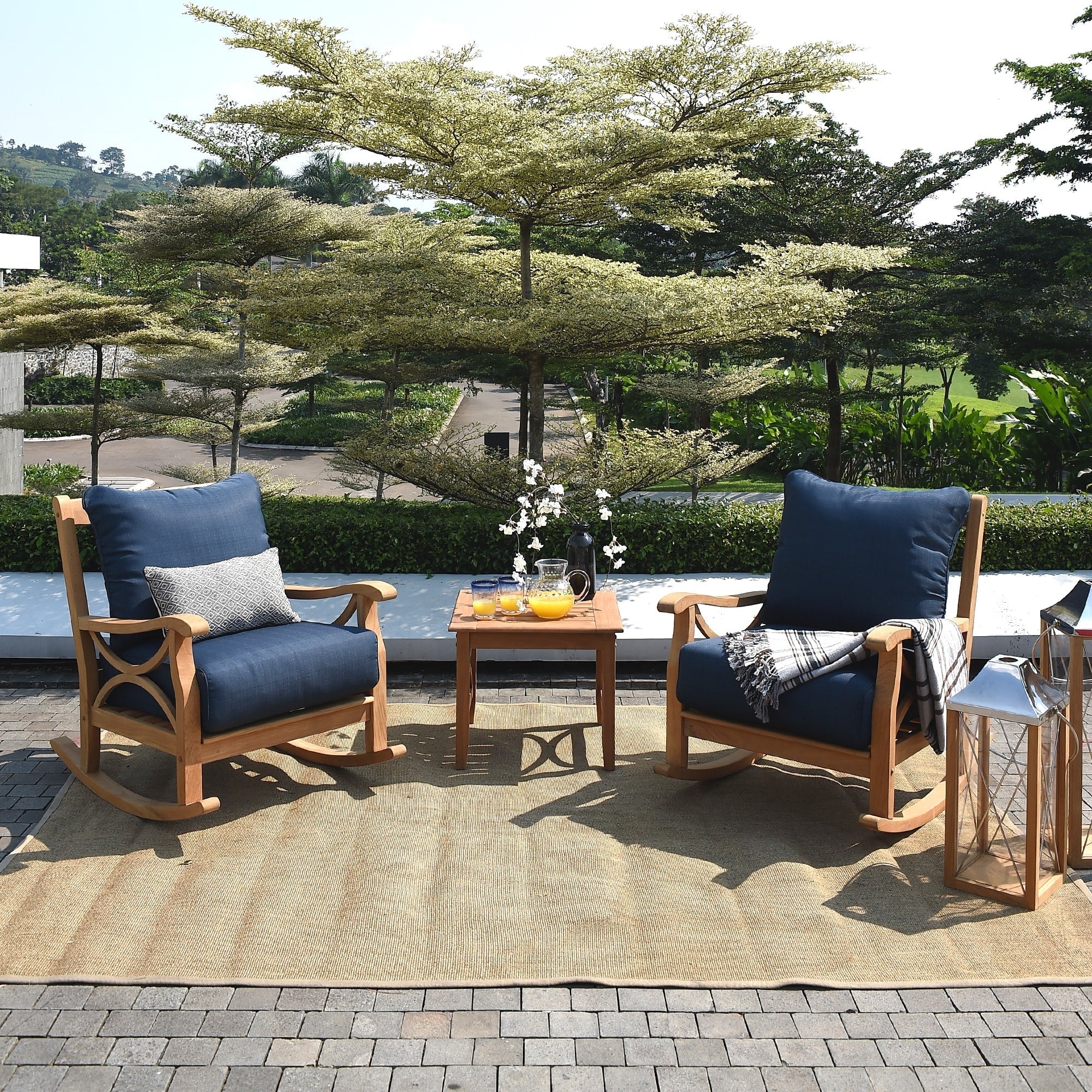 Ensemble de salon de jardin Cambridge Casual Lowell 3 pièces en teck