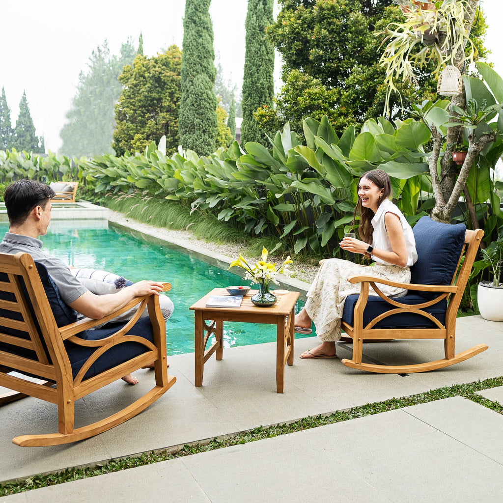 Ensemble de salon de jardin Cambridge Casual Lowell 3 pièces en teck