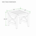 Ensemble de salon de jardin Cambridge Casual Lowell 3 pièces en teck