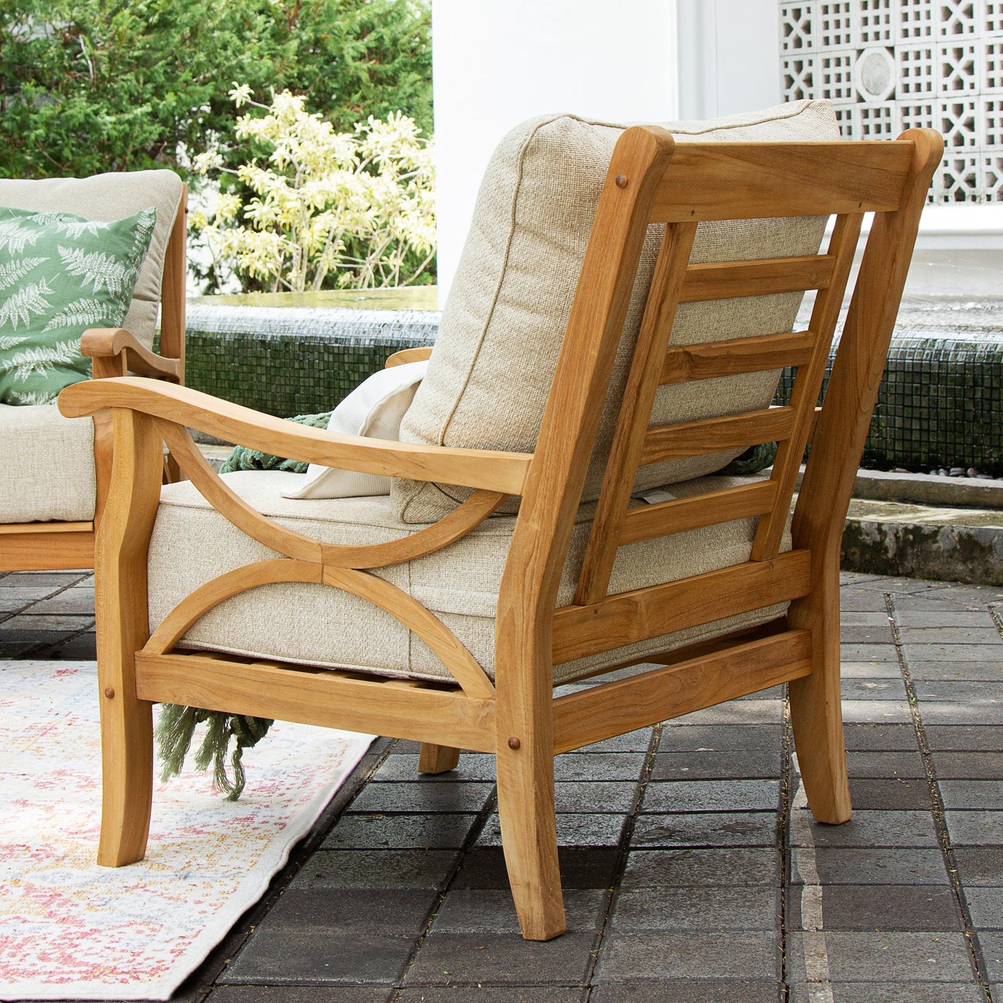 Ensemble de conversation d'extérieur Cambridge Casual Lowell 5 pièces en bois de teck