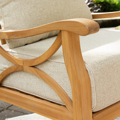 Ensemble de conversation d'extérieur Cambridge Casual Lowell 5 pièces en bois de teck