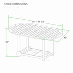Ensemble de salle à manger d'extérieur pliable Cambridge Casual Miami 7 pièces en teck avec coussin de siège Sunbrella