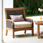 Ensemble de salon de jardin Cambridge Casual Palma 3 pièces en teck et osier avec oreiller GRATUIT