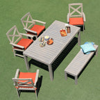 Ensemble de salle à manger de patio Cambridge Casual West Lake 6 pièces