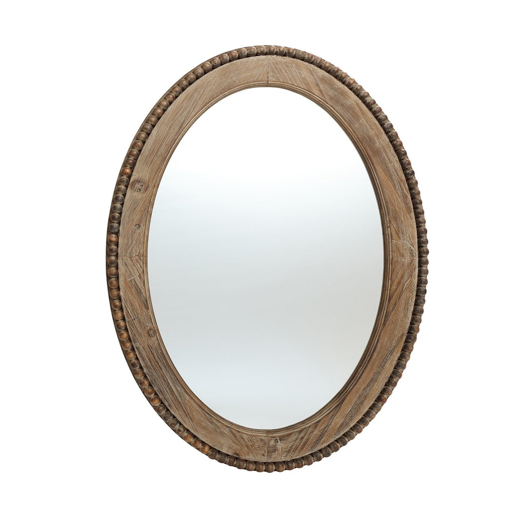 Miroir mural ovale de 81 cm avec cadre en bois Cameo, miroir mural de salle de bain – 31,89 H x 24 L x 1,26 P