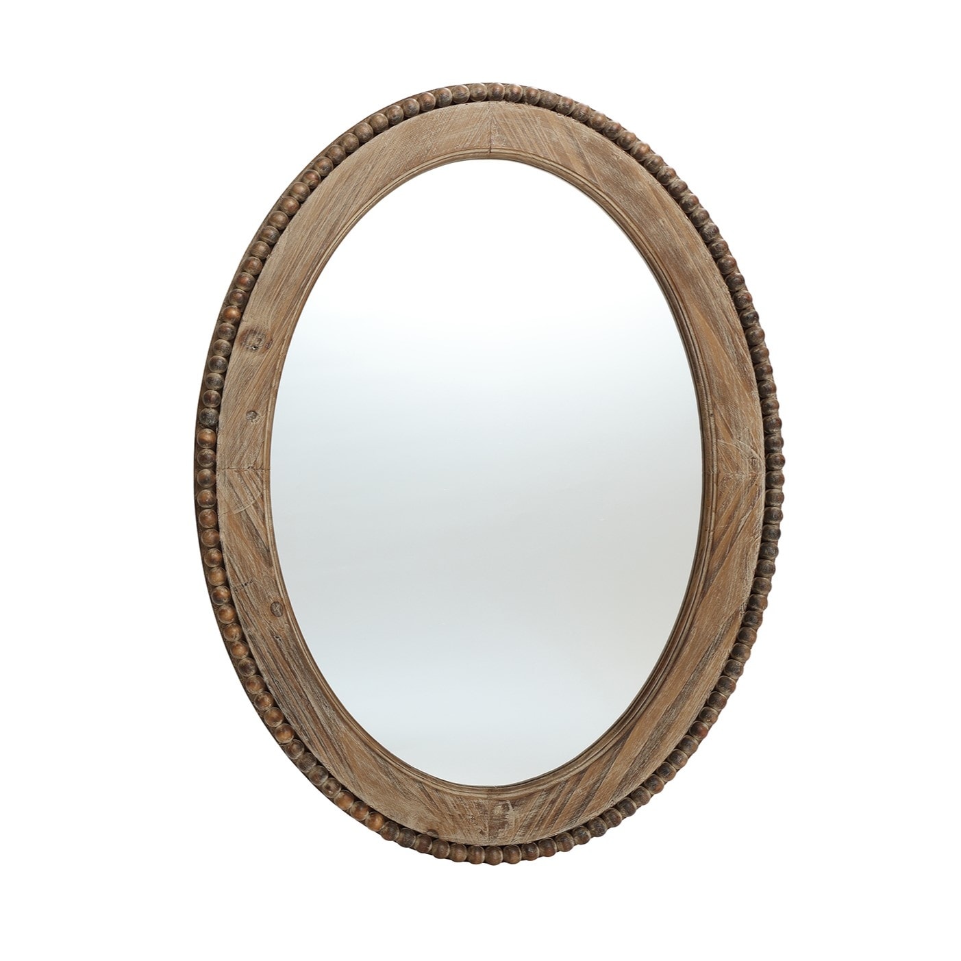 Miroir mural ovale de 81 cm avec cadre en bois Cameo, miroir mural de salle de bain – 31,89 H x 24 L x 1,26 P