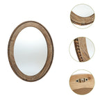 Miroir mural ovale de 81 cm avec cadre en bois Cameo, miroir mural de salle de bain – 31,89 H x 24 L x 1,26 P