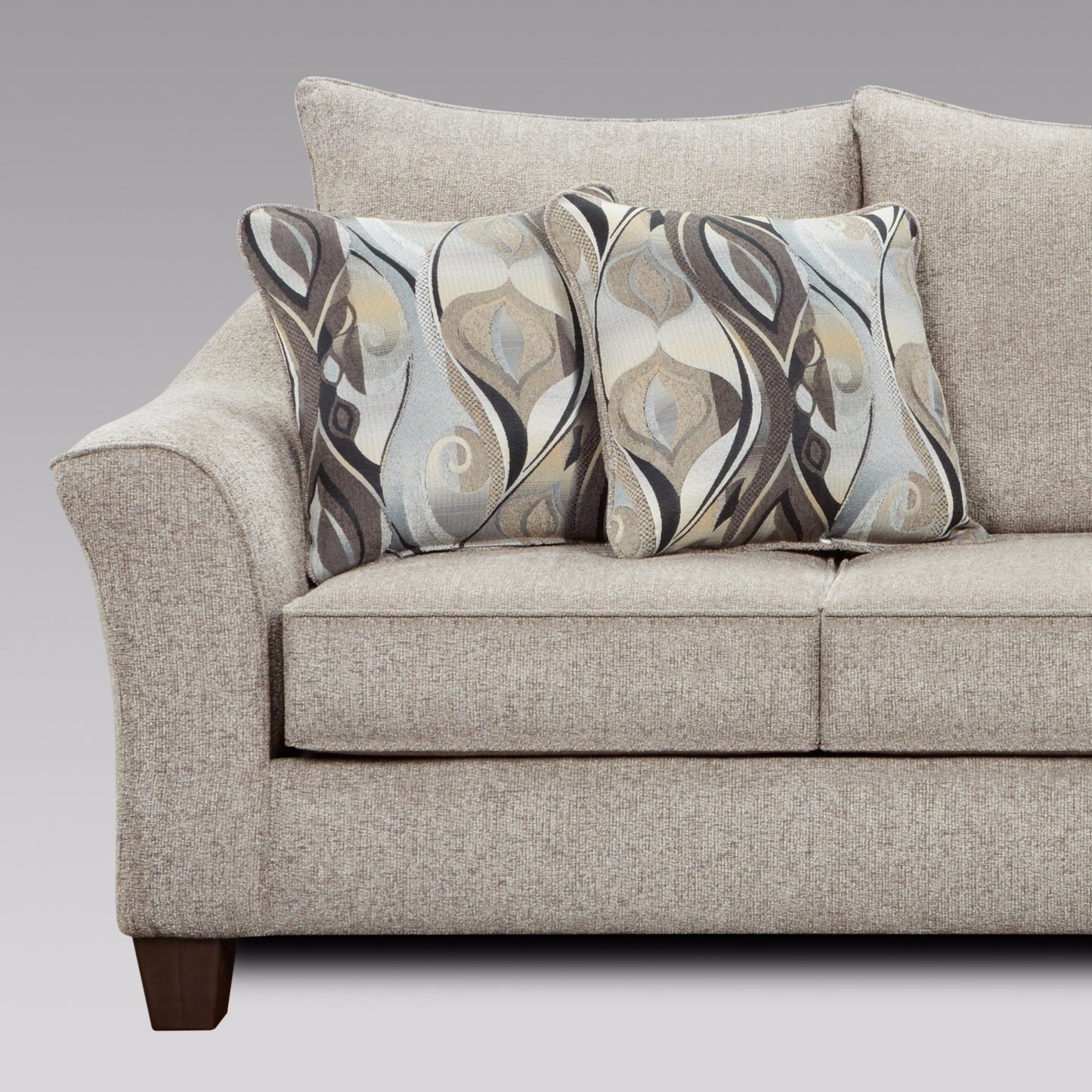 Canapé à dossier coussiné en tissu Camero de Roundhill Furniture