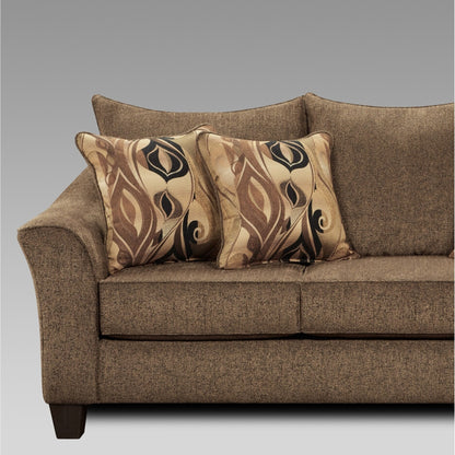Canapé à dossier coussiné en tissu Camero de Roundhill Furniture